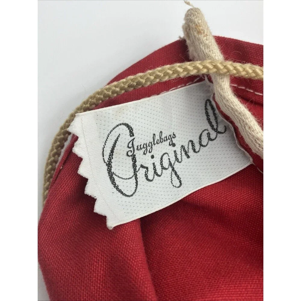 Vintage Jugglebags Artisan Backpack Red Canvas Boho Festival Bag